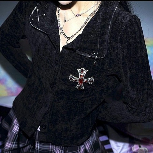 Gothic Cardigan Women Streetwear Dark 