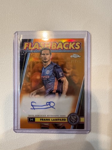 Frank Lampard 2024 Topps Chrome MLS Orange Refractor Flashbacks Auto /25