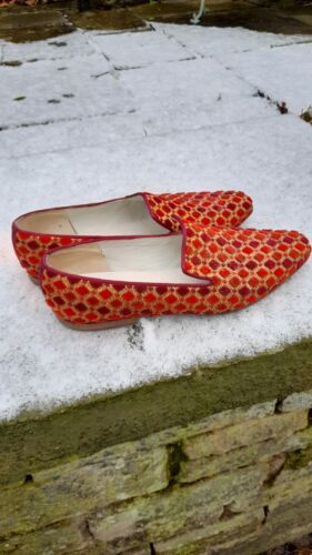 Stunning, unique vintage leather soled, orange Flats By Sabo (40)