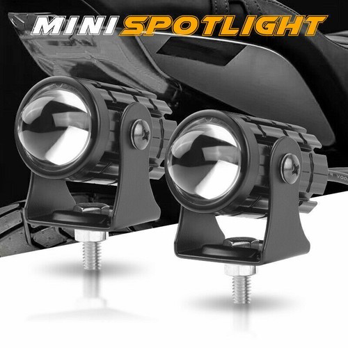 2 piezas Faro LED para motocicleta amarillo blanco de punto alto/lo Luz antiniebla conducción ATV - Imagen 4 de 11