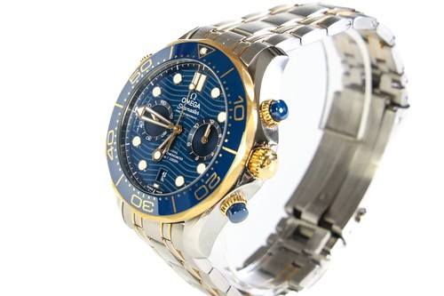 Omega Seamaster Diver 300M Chronograph 44mm 2021 Full Set UNWORN B+P Blue Dial - Picture 4 of 12