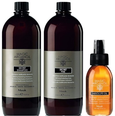 NOOK MAGIC ARGANOIL SECRET SHAMPOO MASK OIL DRY AND DAMAGED HAIR