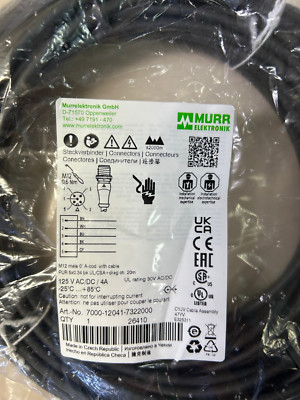 Murrelektronik 7000-12041-732 5m, 20 m M12St.0° PUR 5x0,34 schwarz