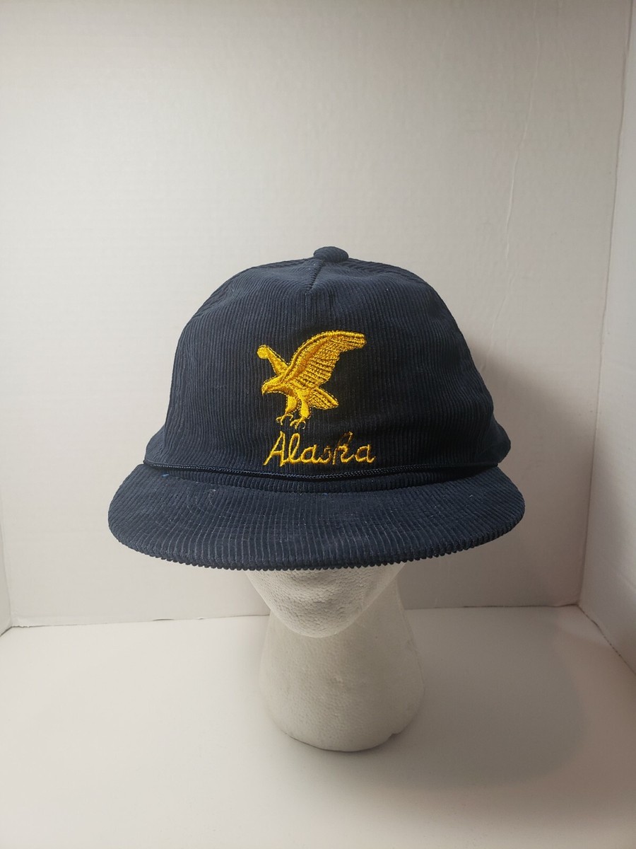 Alaska Eagle Blue Cap Sun Hat Retro Alaska Bald Eagle Sun Mountain Hat Blue Snapback | eBay main image 2