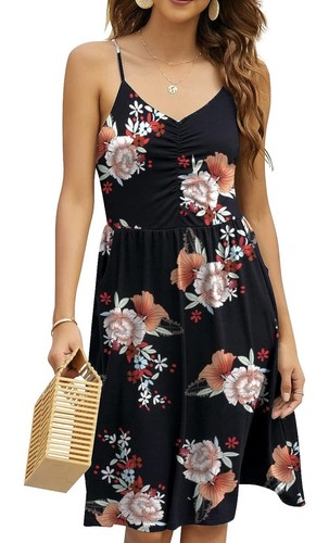YATHON Casual Dresses for Women Sleeveless Cotton Summer Beach Dress Size L - Picture 8 of 11