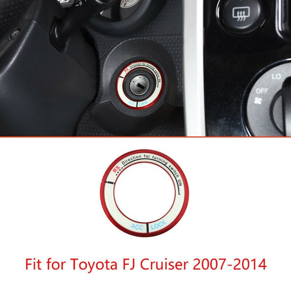 1pc Button Ignition Switch Cover Aluminum Alloy Trim Accessories