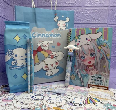 CINNAMOROLL Anime Notizbuch Geschenktüte Stift Federmäppchen Multistift Geschenkpaket SANRIO