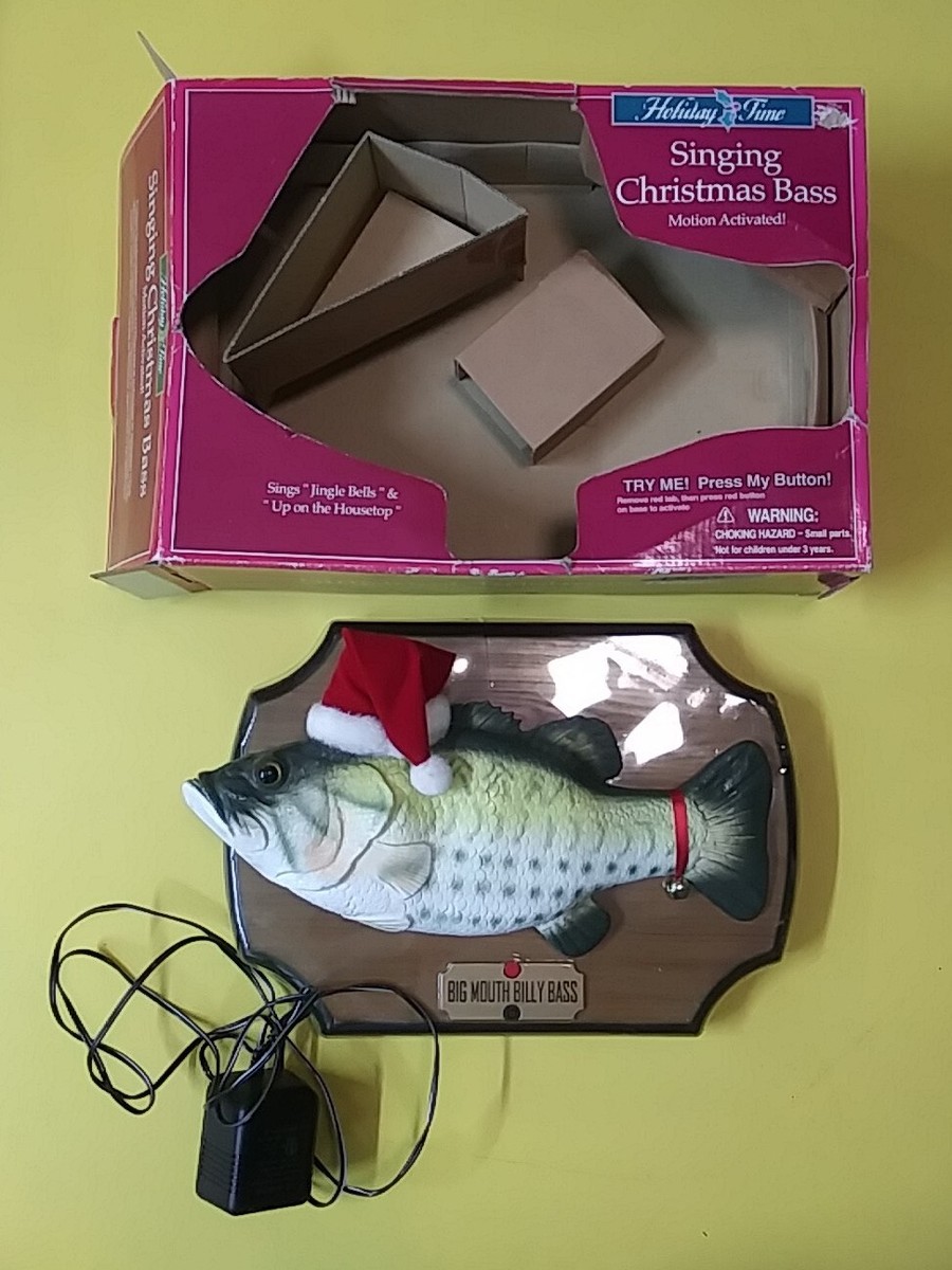 Big Mouth Billy Bass Sings for The Holidays Gemmy 1999 Santa