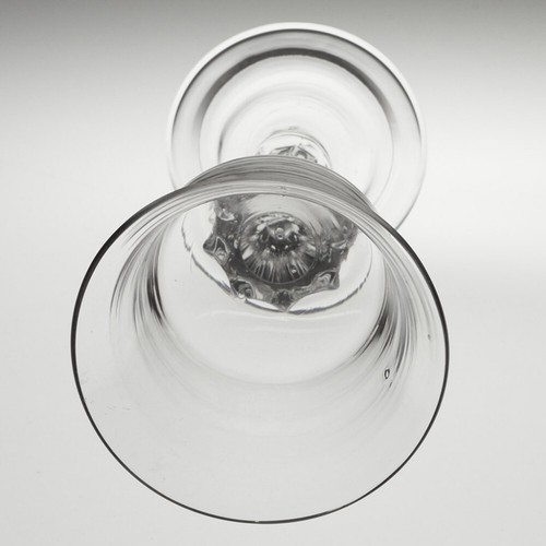 Georgian Pedestal Stem Champagne Glass c1750 - Picture 5 of 6