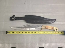 Chipaway Cutlery Trail Of Tears Bowie Hunting Knife w/ Leather Sheath 11" Blade