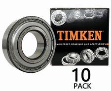   Qty.10 TIMKEN 6205-ZZ 25X52X15MM Double Metal Seal Bearings 6205ZZ