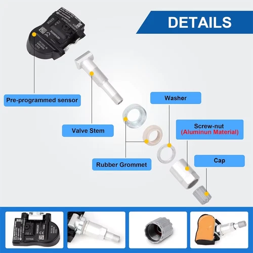 4x TPMS Tyre Pressure Sensor For Hyundai ix35 Tucson 52933-2Y450 New - Picture 8 of 10