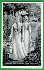 MENNONITE MAIDS OF LANCASTER, EPHRATA, PA. VINTAGE PC. 3689