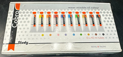 Royal Talens Cobra Sturdy Water Mixable Oil Colour Set, 10ct
