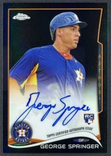 2014 Topps Chrome Rookie Autographs Black George Springer Auto /100 HOF?