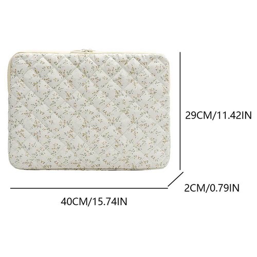 Floral Laptop Sleeve Cute Protective Notebook Case for 11-15 Inch Laptop Tablet - Afbeelding 20 van 21