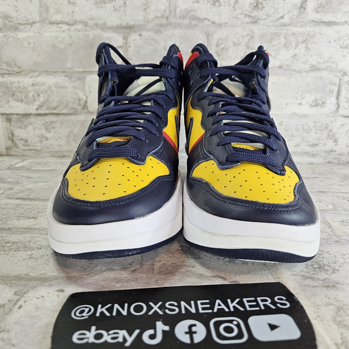 nike dunk high maize and blue
