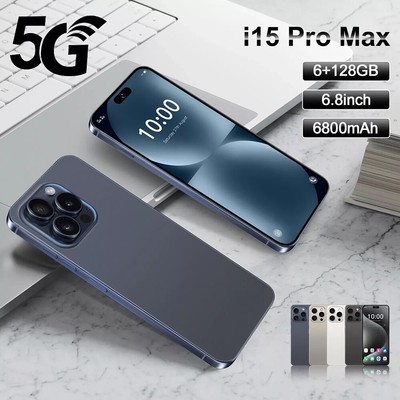 NEW i15 Pro Max 5G Unlocked Smartphone 6+128GB Android Dual SIM Cheap Cell Phone