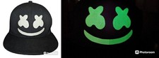 Gorra de béisbol DJ MARSHMELLO Snapback ajustable BRILLA EN LA OSCURIDAD música negra