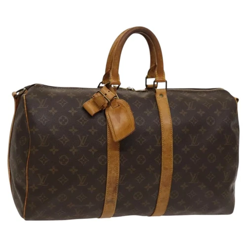 LOUIS VUITTON Monogram Keepall Bandouliere 45 Boston Bag M41418 LV Auth ar13491
