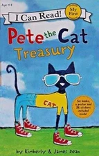 Pete The Cat Treasury (6 books + 26 stickers + poster) - Hardcover - GOOD