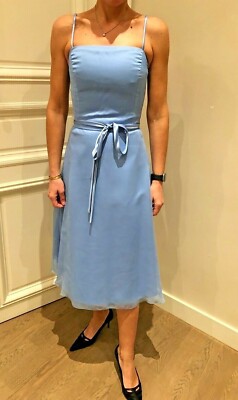 *** ZEREMONIENKLEID BRAUTJUNGFERNKLEID AFTER SIX BLAU US 12 FR. 38 ***