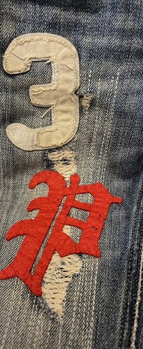 Polo Ralph Lauren Distressed Skinny Girl Patched Denim Blue Jeans Size 4-4t - Picture 7 of 18