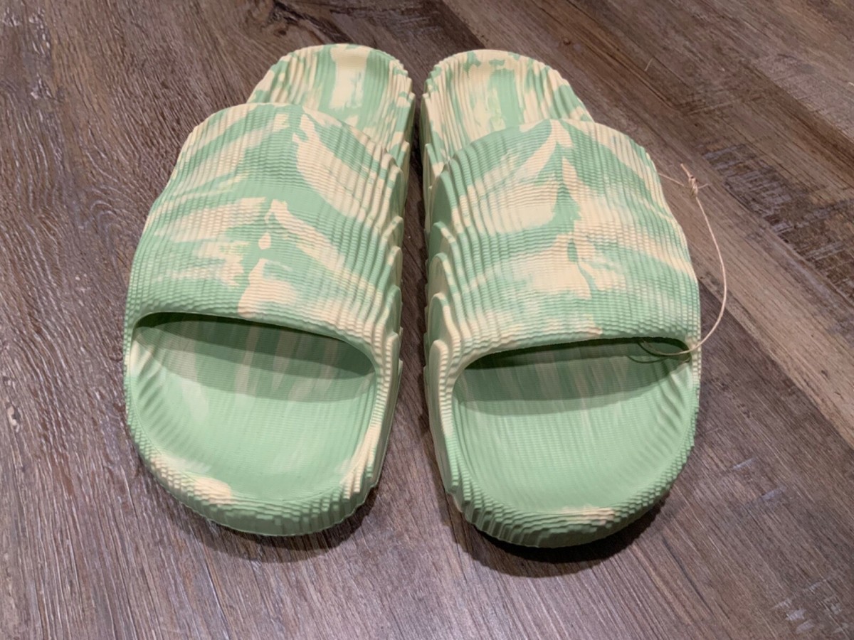 Adidas Original Adilette 22 Slides Magic Lime/Desert Sand  display picture 1