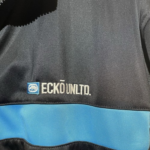 VTG Ecko Unltd Performance Jacket - Full Zip Blk/Gry/Blue - Size Large - READ - Picture 3 of 4