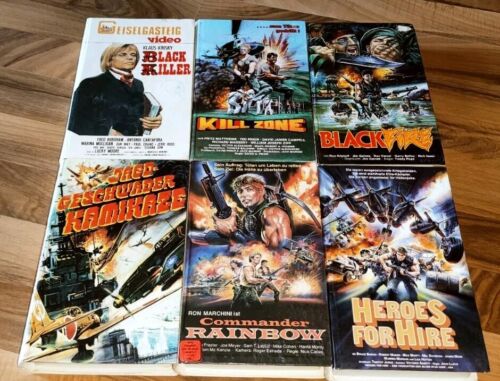 6 x VHS Sammlung Geiselgasteig Video Klaus Kinski Ron Marchini Hartbox Selten