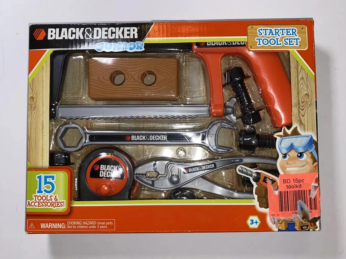 Black & Decker Junior Starter Tool Set (15 piece) kids