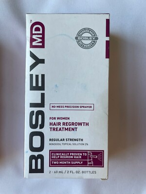Bosley MD Hair Regrowth Treatment For Women Extra Strength 2 2oz Bottles