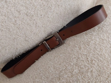 NWOT Reversible Black/Brown Leather 1 in Wide Buckle Belt. Size Small