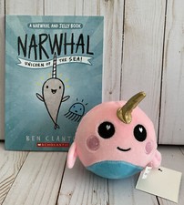 Pink Narwhal Squishy Plush  Ben Clanton  s Book UnicornOfTheSea New Kids Gift