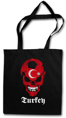 TURKEY TURKISH FOOTBALL SOCCER SKULL SHOPPER SHOPPING BAG - Türkiye Fan Hooligan