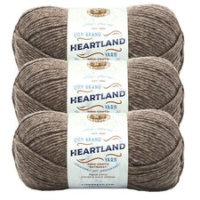  3 Pack Lion Brand Yarn 136-125P Heartland Worsted Weight Yarn, Mammoth Cave