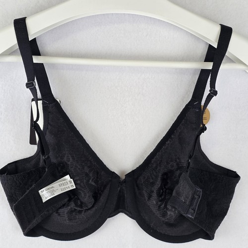 $58 Walcoal Bra 34D 851205 Black Halo Unlined Lace Underwire Racerback J-Hook - Picture 5 of 20