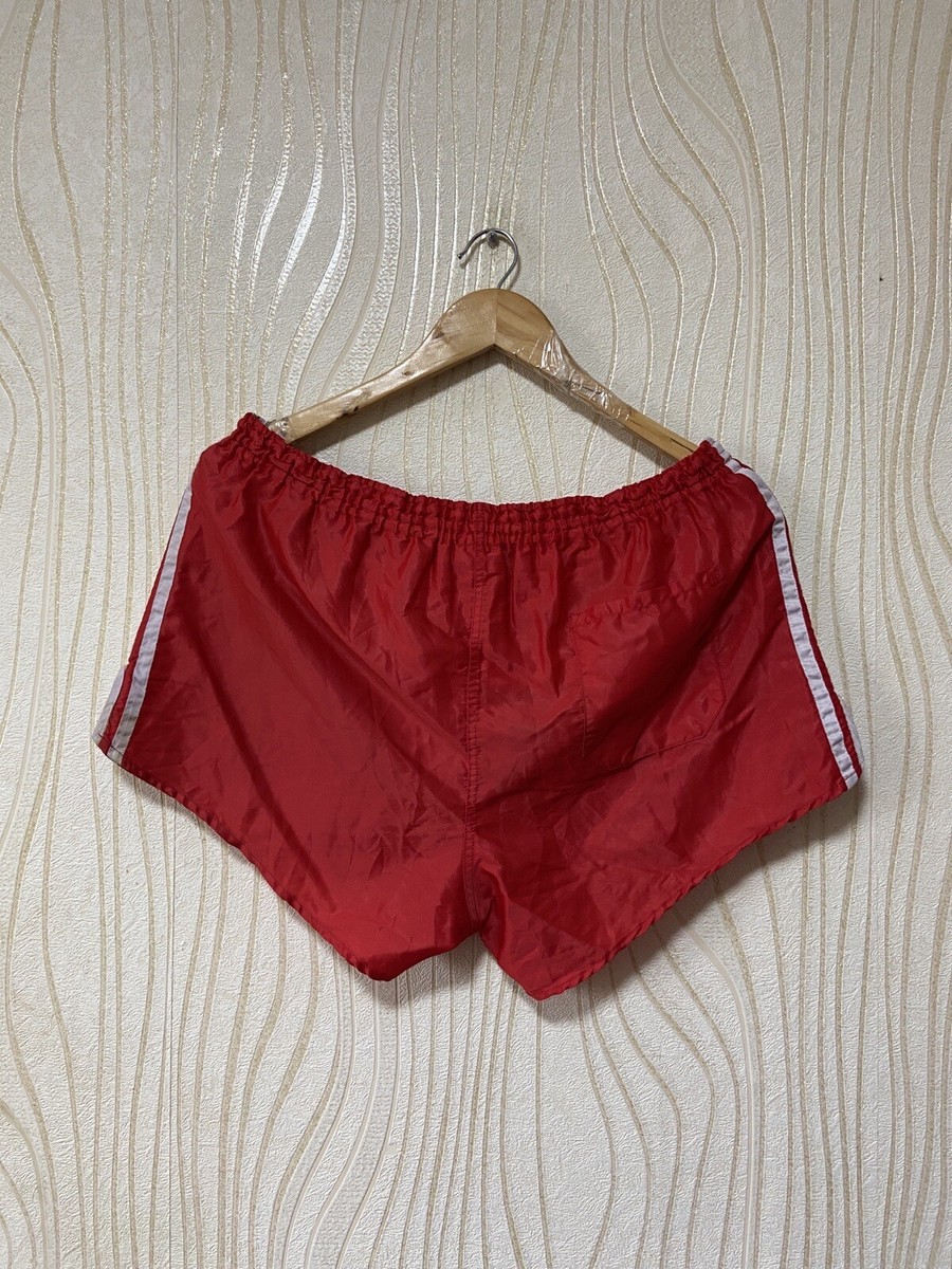 ADIDAS VINTAGE SHORTS FOOTBALL SOCCER RUNNING sz M MEN RED | eBay