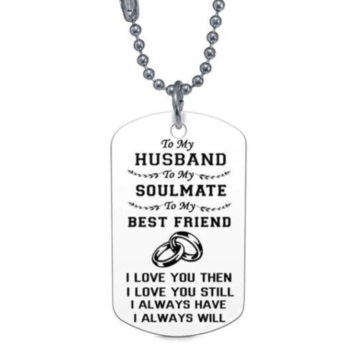 To My Husband Soulmate Best Friend I Love You Halskette - Geschenk für Ehemann N170 - Bild 1 von 5