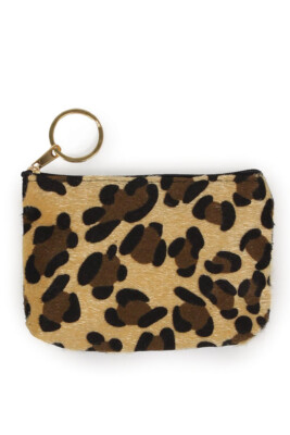 Anthropologie Style Trendy Leopard Portable Small Coin Purse Pouch
