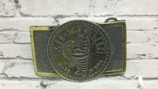 Vintage Michelin Made in USA Tire Brass Belt Buckle Man Serial Number 9365 used