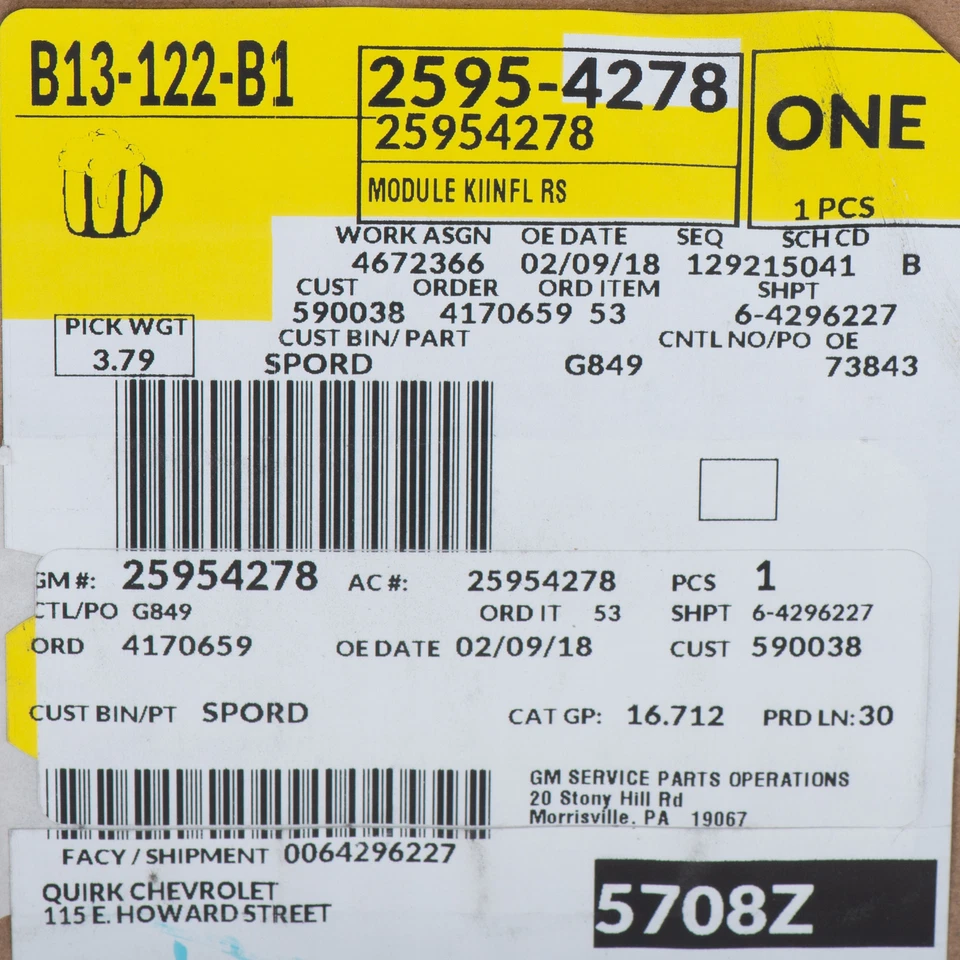 Cojín sensor presencia asiento pasajero delantero OEM Acadia Enclave Outlook 25954278 Foto 3 de 3