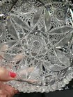 8" BOWL, Antique American Brilliant Cut Glass Crystal Elmira co "No. 17" rare