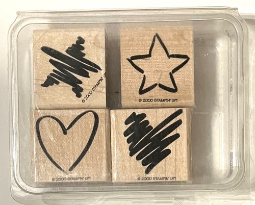 Stampin' Up 2000 (4 Stamps) "Scribbles" Two Step Stampin - Picture 3 of 3