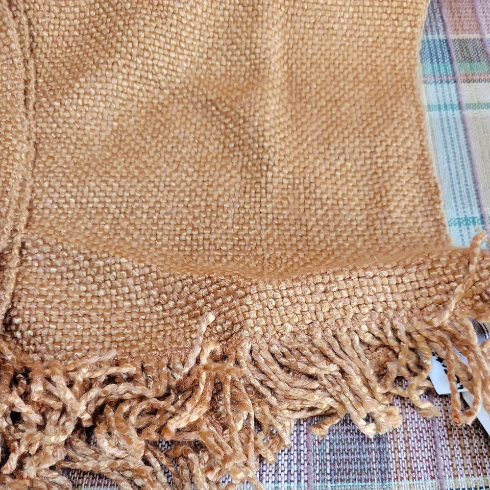 Tejedores Textiles EE. UU. Tejedor a Mano Lanzar Pimentón Naranja con Etiquetas  Foto 4 de 4