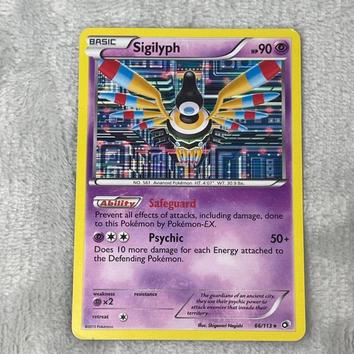 Sigilyph 66/113 - Legendary Treasures Black White - Holo Rare - Pokemon Card HP