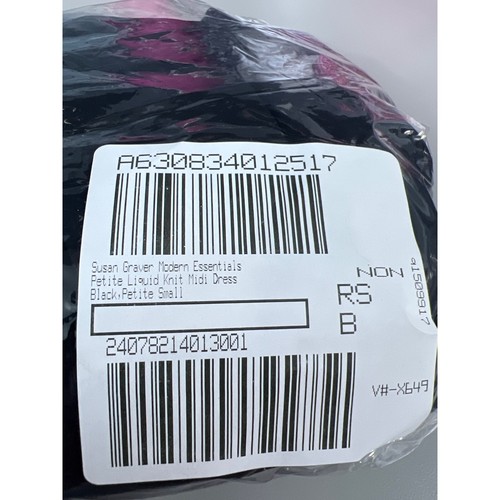 Susan Graver Modern Essentials Petite Liquid Knit Midi Dress Black Womens Small - Picture 2 of 6