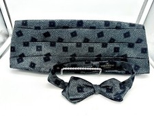 VALENTINO 100 SILK Cummerbund  Matching Bow Tie Adjustable USA