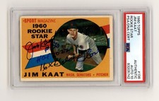 Jim Kaat 1960 Topps 136 Rookie RC w/ HOF + 16 Gold Gloves Ins Signed PSA 10 Auto