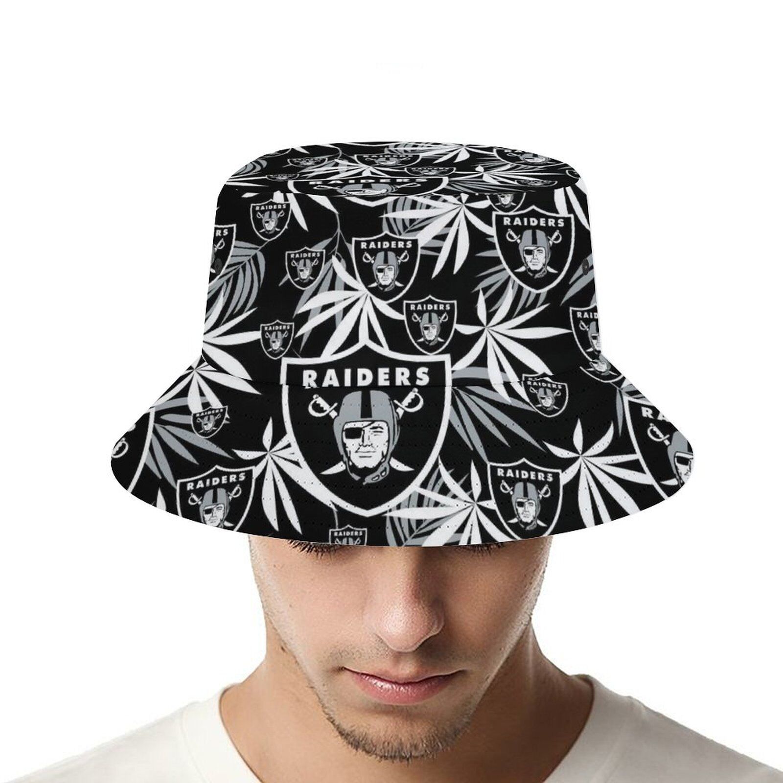 Las Vegas Raiders Fisherman's Hat Bucket Hat Adult Sunshade Hat Hawaii Print